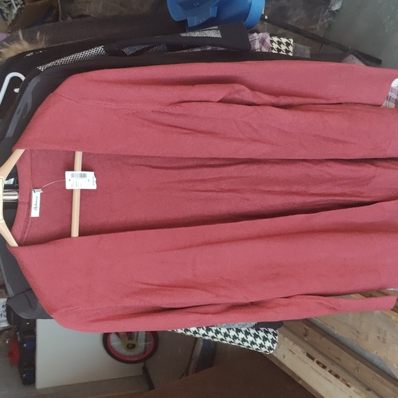 NWT‎ Reitman Raspberry Open Front Long  Cardigan - Picture 2 of 6